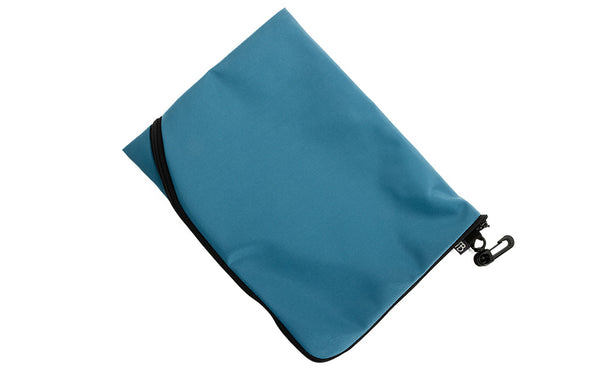 An A5 Ghost Whale Pouch in Logic Blue (powder blue).
